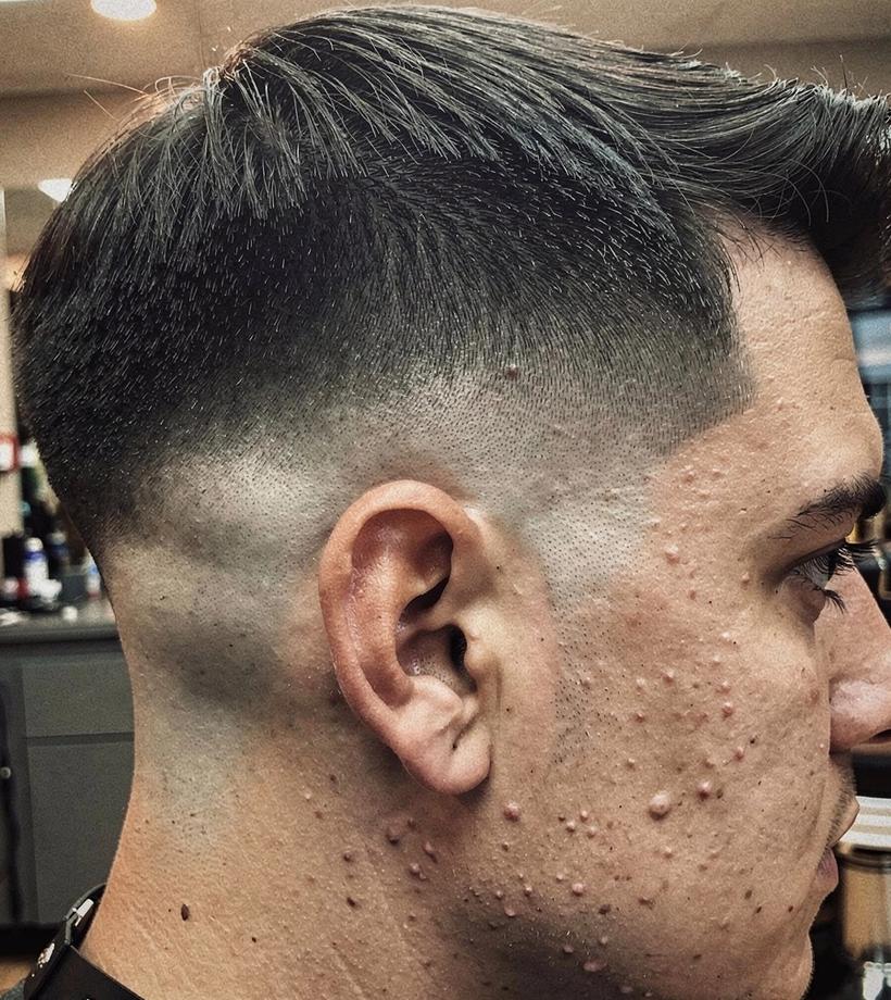 Fade blend close-up